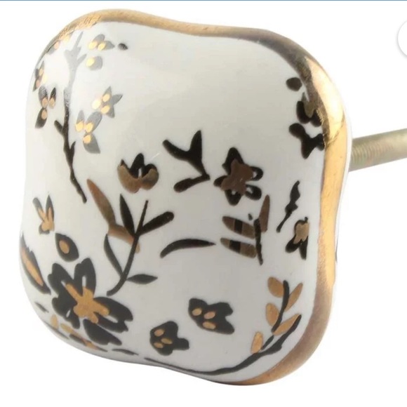 NWOT Set of 3 •Mascot Hardware Ceramic Square Ceramic Cabinet Knob - Picture 2 of 14